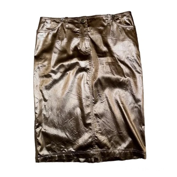 Plein Sud Jeans Vintage Y2K Liquid Brown Skirt Size 8 - Picture 1 of 7